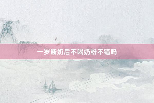 一岁断奶后不喝奶粉不错吗